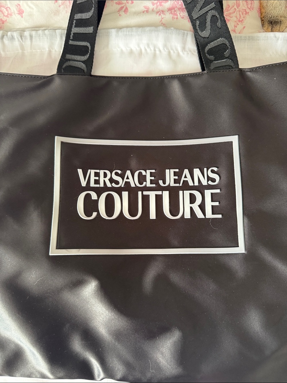 Versace Jeans Collection Black Logo COUTURE Tote Bag - Picture 3 of 4